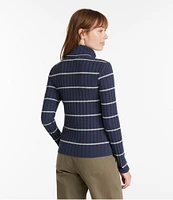 Women's Signature Ribbed Turtleneck, Stripe