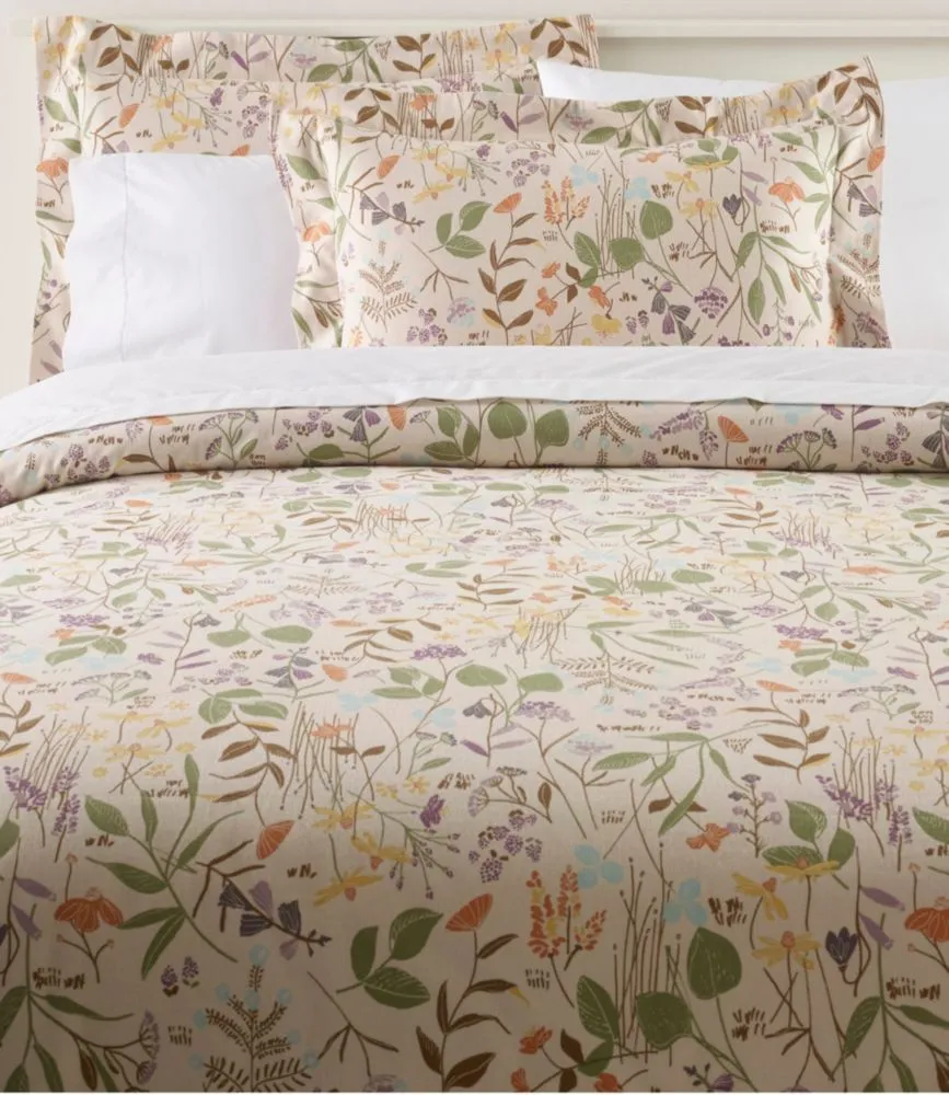 Birch Floral Flannel Comforter Cover Collection