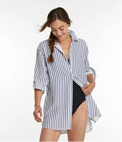 Women's Cloud Gauze Cover-Up Shirt, Stripe