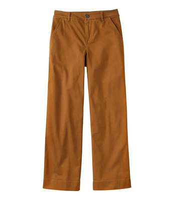 Women's Comfort Stretch Pants, Mid-Rise Wide-Leg Chino