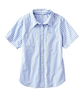 Women's Essential Cotton Poplin Shirt, Short-Sleeve
