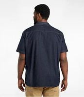 Men's BeanFlex® Denim Shirt, Short-Sleeve, Traditional Untucked Fit