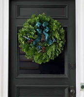 Green Tartan Fir Wreath, 24"