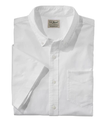 Men's Comfort Stretch Oxford, Traditional Untucked Fit, Short-Sleeve
