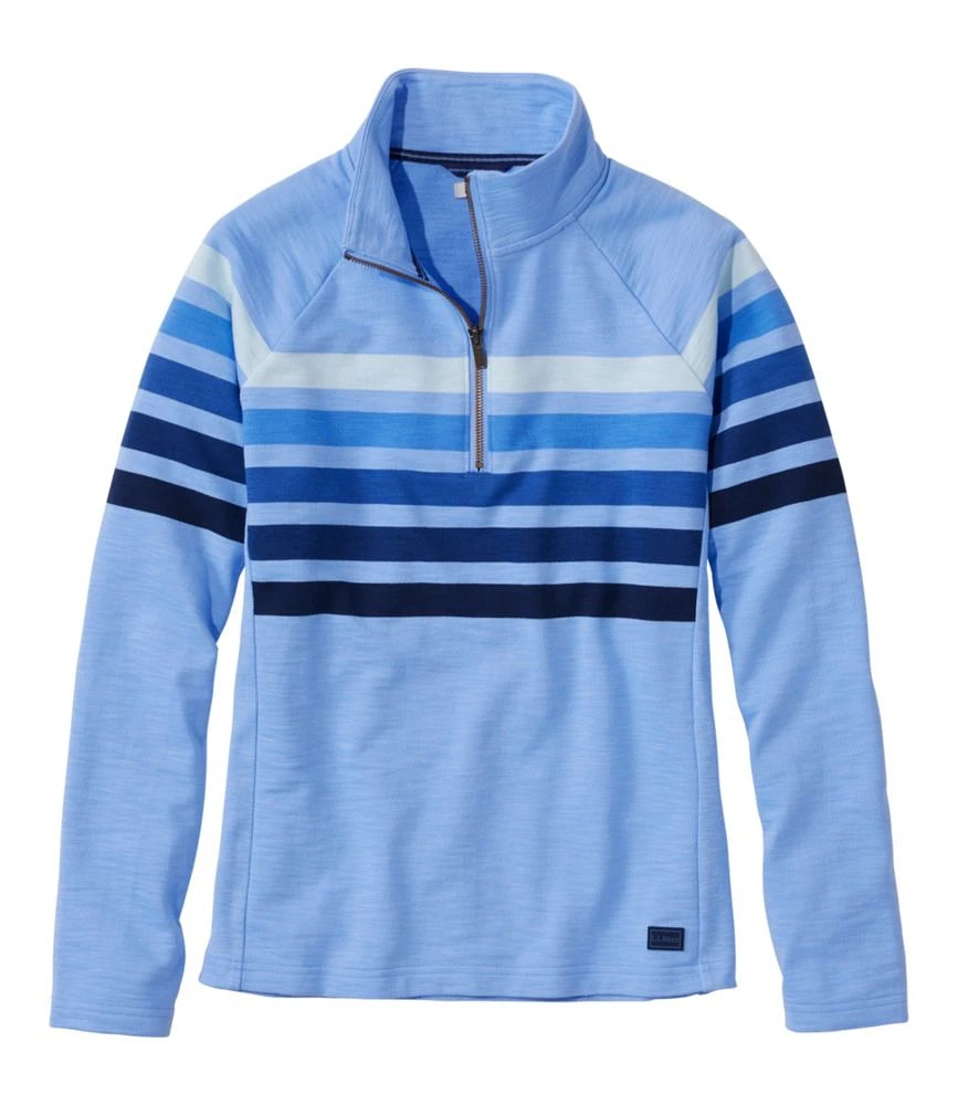 Women's Peaks Island Quarter-Zip Pullover, Stripe