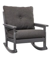 All-Weather Patio Rocker with Textured Cushion