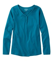 Women's L.L.Bean V-Neck Henley, Long-Sleeve