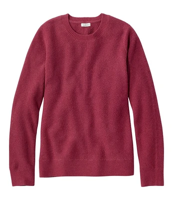 Women's Classic Cashmere Textured Sweater, Crewneck