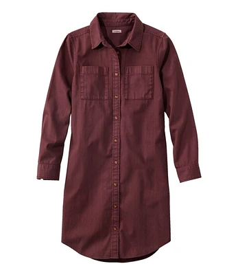 Women's L.L. Bean Heritage Washed Denim Shirt Dress, Garment-Dye