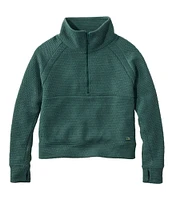 Women's Ridgeknit Half-Zip Pullover, Oversized