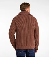 Men's Signature Organic Cotton Sweater, Funnel Neck, Full Zip