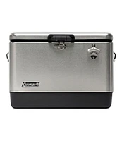 Coleman Reunion Steel Belted Cooler, Stainless Steel