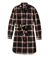 Women's Signature Camp Flannel Shirt Dress, Button-Front