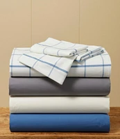 Peached Cotton Sheet Collection, Windowpane