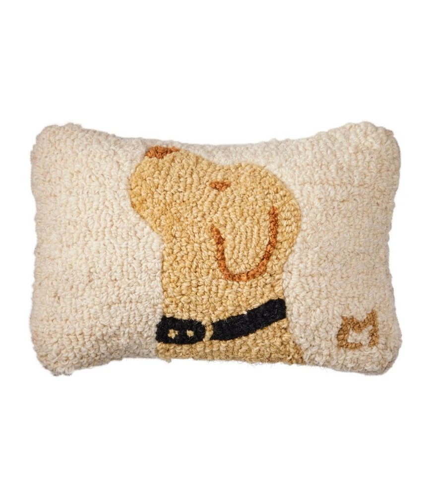 Wool Hooked Throw Pillow, Labrador