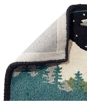 Wool Hooked Novelty Rug, Winter Woods