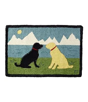 Wool Hooked Novelty Rug, Lakeside Labs