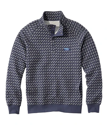 Men's Bean's Quilted Sweatshirt, Mockneck, Print