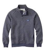 Men's Bean's Quilted Sweatshirt, Mockneck, Print