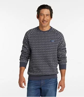 Men's Bean's Quilted Sweatshirt, Crewneck, Print