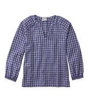 Women's Bean's Seacoast Seersucker Splitneck Shirt