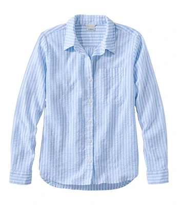 Women's Bean's Seacoast Seersucker Big Shirt