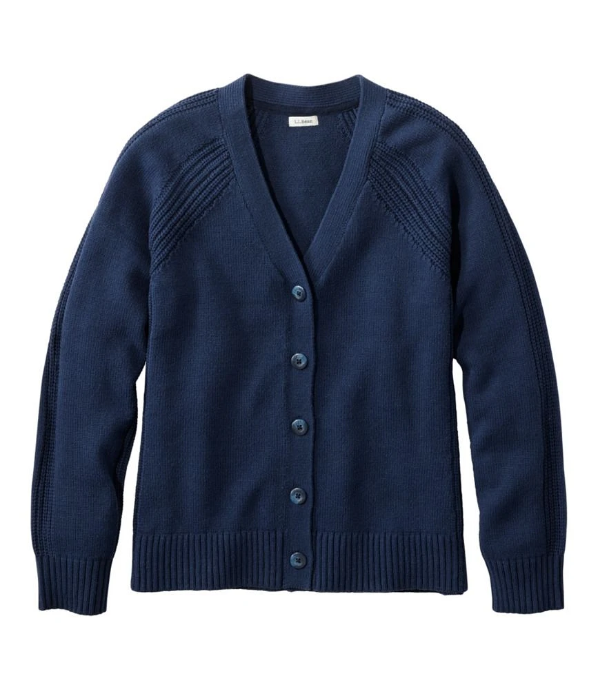 Women's Mariner Rib Mixed Stitch V-Neck Cardigan