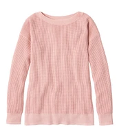 Women's Sunwashed Waffle Sweater, Pullover
