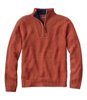 Men's Signature Organic Cotton Sweater, Quarter-Zip