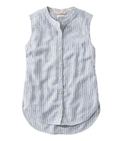 Women's Signature Linen-Blend Button-Front Shirt, Sleeveless