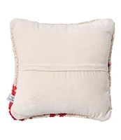 Wool Hooked Throw Pillow, Red Lobster, 14" x 14"