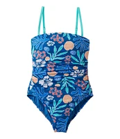 Women's Coastal Essentials Swimwear, Bandeau Tanksuit Print