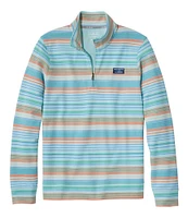 Men's Comfort Stretch Performance Piqué, Quarter-Zip Pullover, Stripe