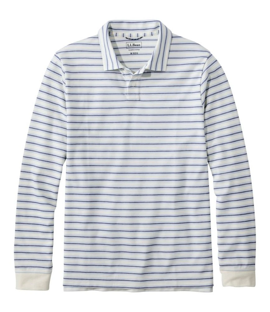 Men's Comfort Stretch Performance® Polo, Long-Sleeve, Stripe