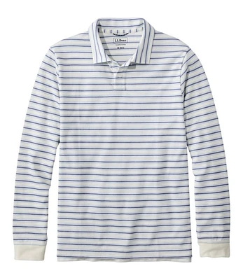 Men's Comfort Stretch Performance® Polo, Long-Sleeve, Stripe