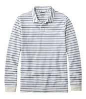 Men's Comfort Stretch Performance® Polo, Long-Sleeve, Stripe