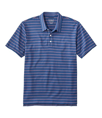 Men's Comfort Stretch Performance Polo, Short-Sleeve, Slightly Fitted, Stripe