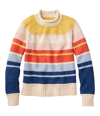 Women's Signature Original Cotton Sweater, Rollneck Stripe