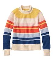 Women's Signature Original Cotton Sweater, Rollneck Stripe