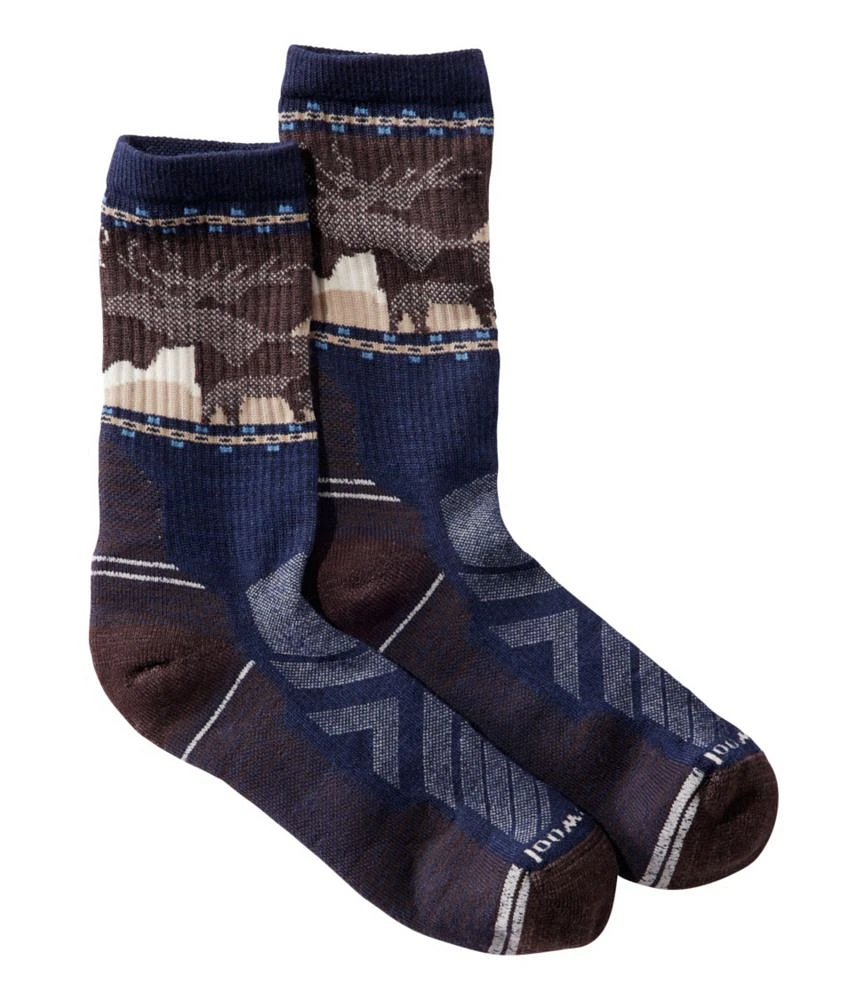 Men's Smartwool Hike Light Cushion Mountain Moose Crew Sock