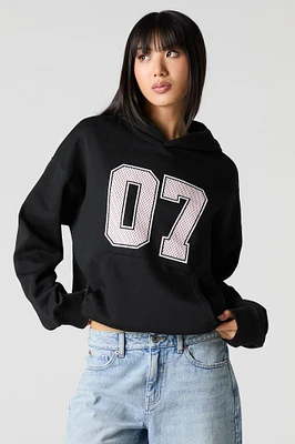 Oversized Graphic Fleece Hoodie