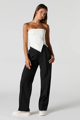 Pleated Wide Leg Dress Pant