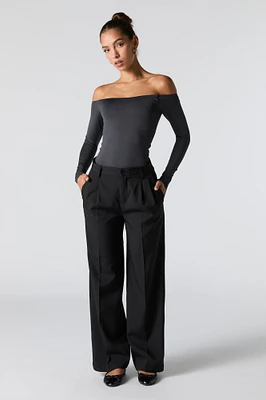 Pleated Wide Leg Dress Pant