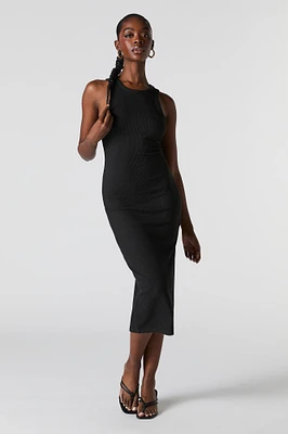 Ribbed Sleeveless Midi Dress