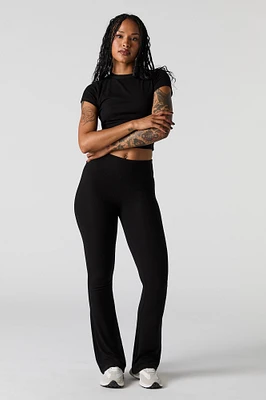 Active Soft Ribbed Flare Pant