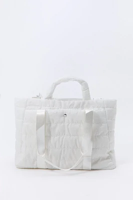 Quilted Nylon Tote Bag