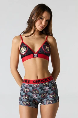 Chucky Gets Lucky Triangle Bralette & Boy Short 2 Piece Set