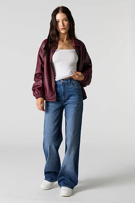 Dark Wash Wide Leg Stretch Jean