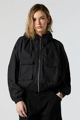 Cargo Pocket Zip-Up Jacket