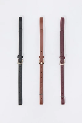 Faux Leather Belt (3 Pack)